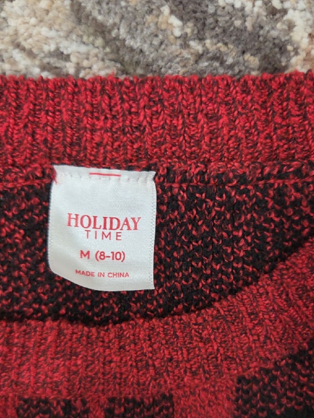 Merry & Bright Red Plaid Holiday Sweater - Picture 2 of 3